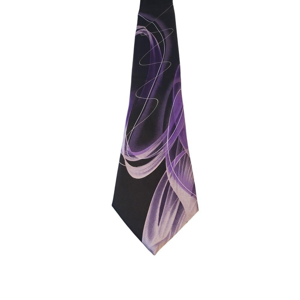 Garcia 'Lust' Neck Tie Mens Black Purple Abstract Collection 64 Luxury Artwear‎